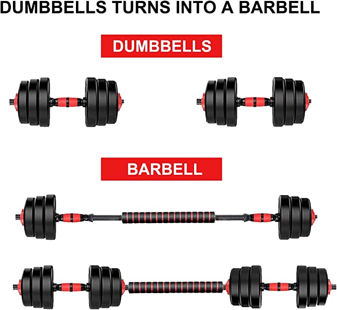 Adjustable Dumbbells Weights Barbells with Rack Exercise & Fitness Dumbbells Set for Home Gym Equipment Workouts Strength Training Free Weights for Women, Men.