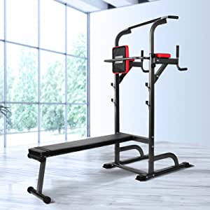 Everfit Weight Bench Chip Up Bar Bench Press Gym Equipment Fitness Bench