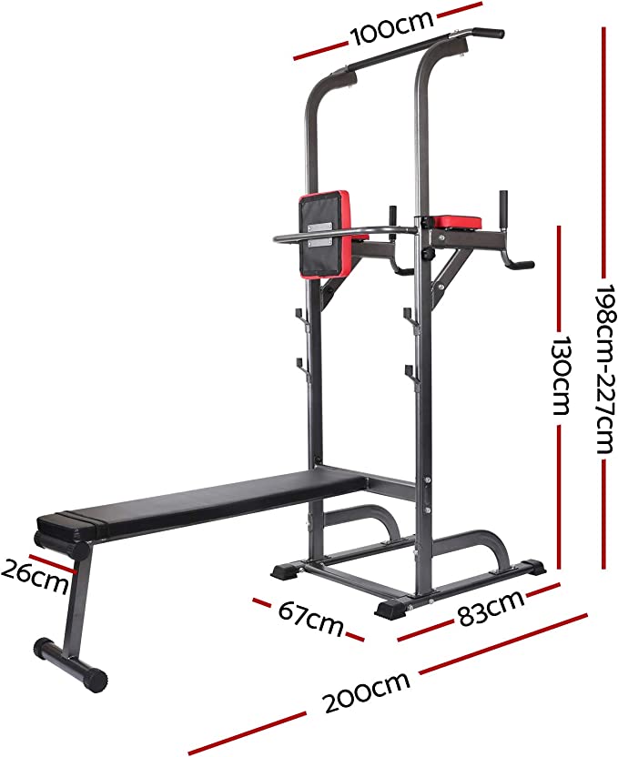 Everfit Weight Bench Chip Up Bar Bench Press Gym Equipment Fitness Bench