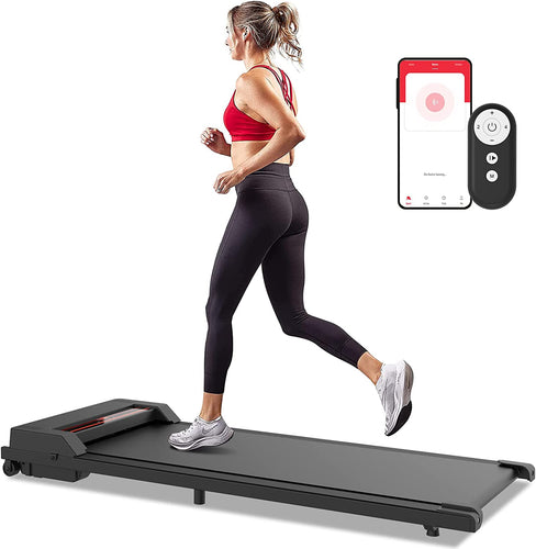 Walking Pad, Electric Treadmill Walking Pads Home Office Gym Exercise Fitness, Bluetooth Speaker, APP Control and Remote Control, 120KG Capacity
