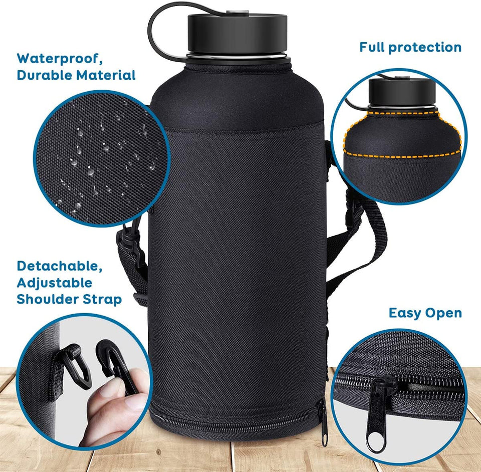 Stainless Steel Water Bottle, BPA Free & Vacuum Insulated with Straw Lid and Flex Cap(Cold for 48 Hrs, Hot for 24 Hrs), Send from Australia,940Ml/1180Ml/1800Ml Vacuum Insulated Water Bottle