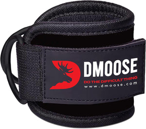 Dmoose Ankle Straps for Cable Machines for Kickbacks, Glute Workouts, Leg Extensions, Curls, and Hip Abductors for Men and Women, Adjustable Ankle Strap with Double D-Rings and Neoprene Support