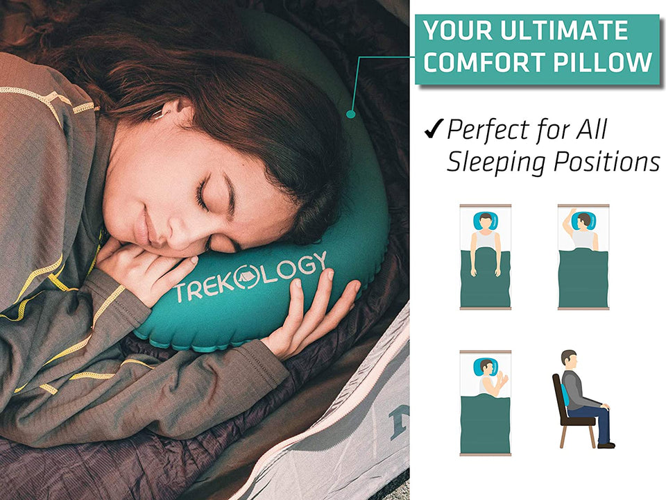 Aluft 2.0 Camping Pillow, Ultralight Inflatable Travel Pillow Inflatable Pillow, Beach Pillow Travel Neck Pillow Travel Pillow Neck Support for Camp Hiking Backpacking Lumbar Compact Pillow