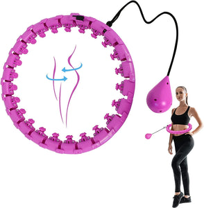 Hula Hoops, Weighted Hula Fitness Hoops for Adults Weight Loss, Exercise Hoop with Auto-Spinning Ball for Adults