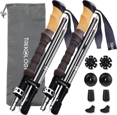 Trekking Poles, Hiking Poles, Trekking Poles for Hiking, Nordic Walking Poles, Trek Z-Cork Collapsible Walking Stick, Trekking Poles Kids, Folding Walking Stick Trekking Poles Ultra Light